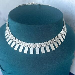 Silver Choker Necklace with Crystal Accents | Premier Designs - Nod to Mod